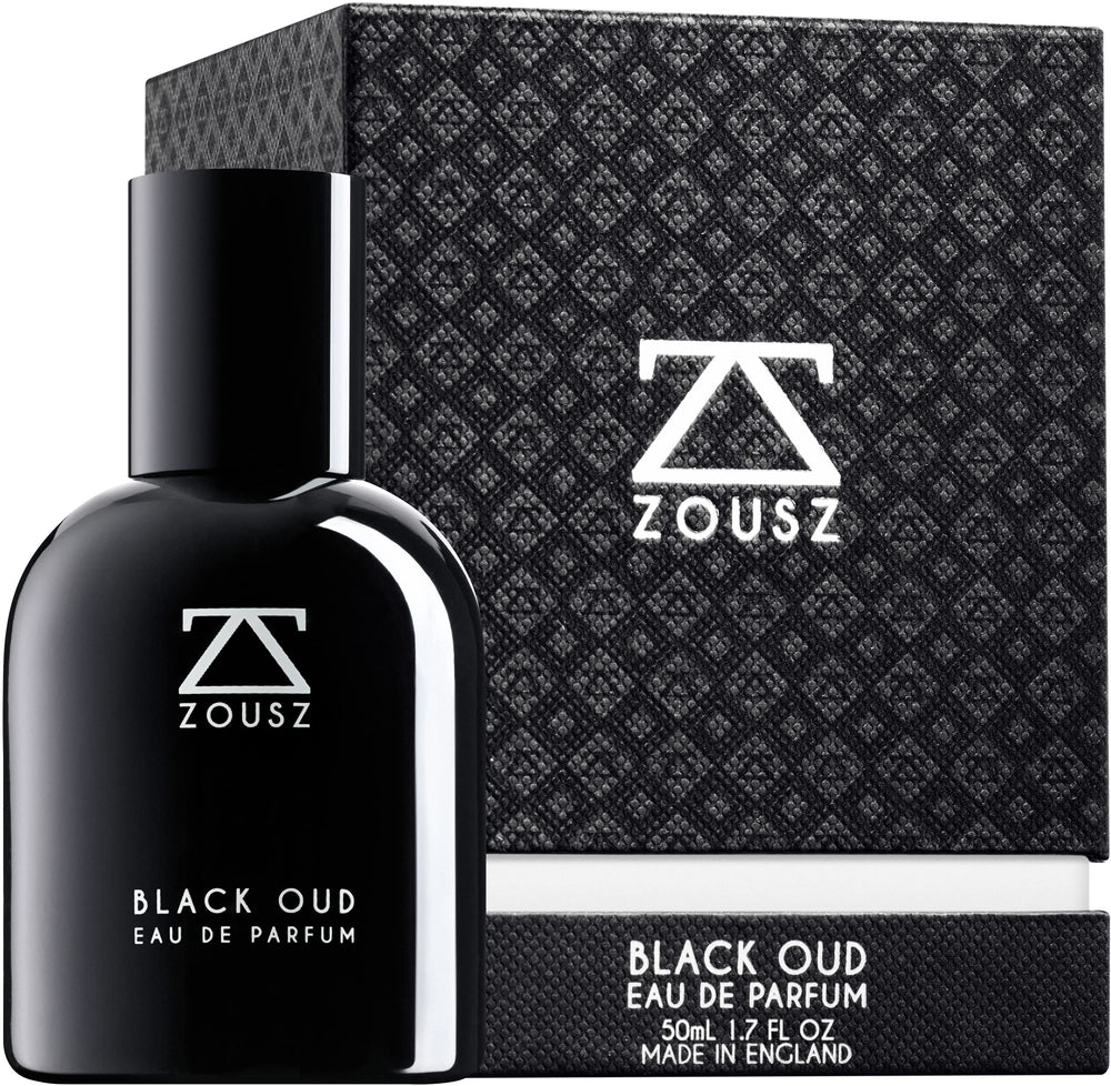 ZOUSZ Black Oud men's perfume bottle showcasing sleek design for daily confidence