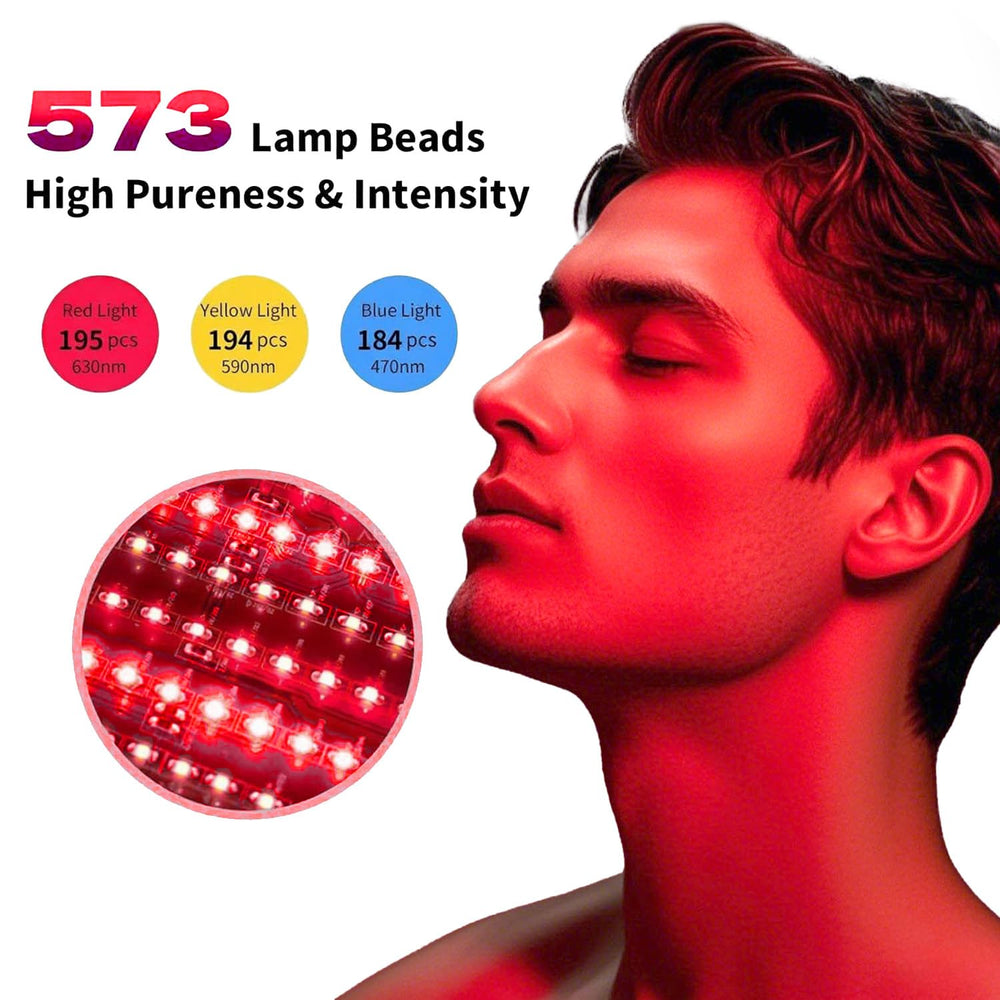 ZOVIE 7-color therapy settings illustrating customizable LED sessions