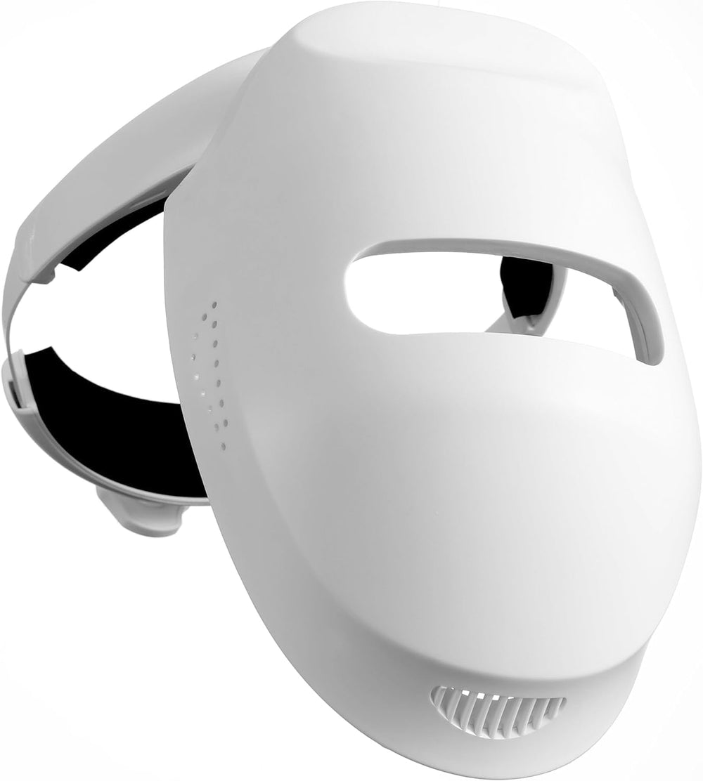 ZOVIE LED light therapy mask front view showing full-face coverage for at-home care.