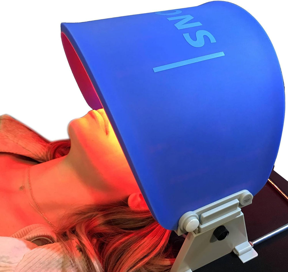ZOVIE red light therapy mask close-up with silicone comfort for home use
