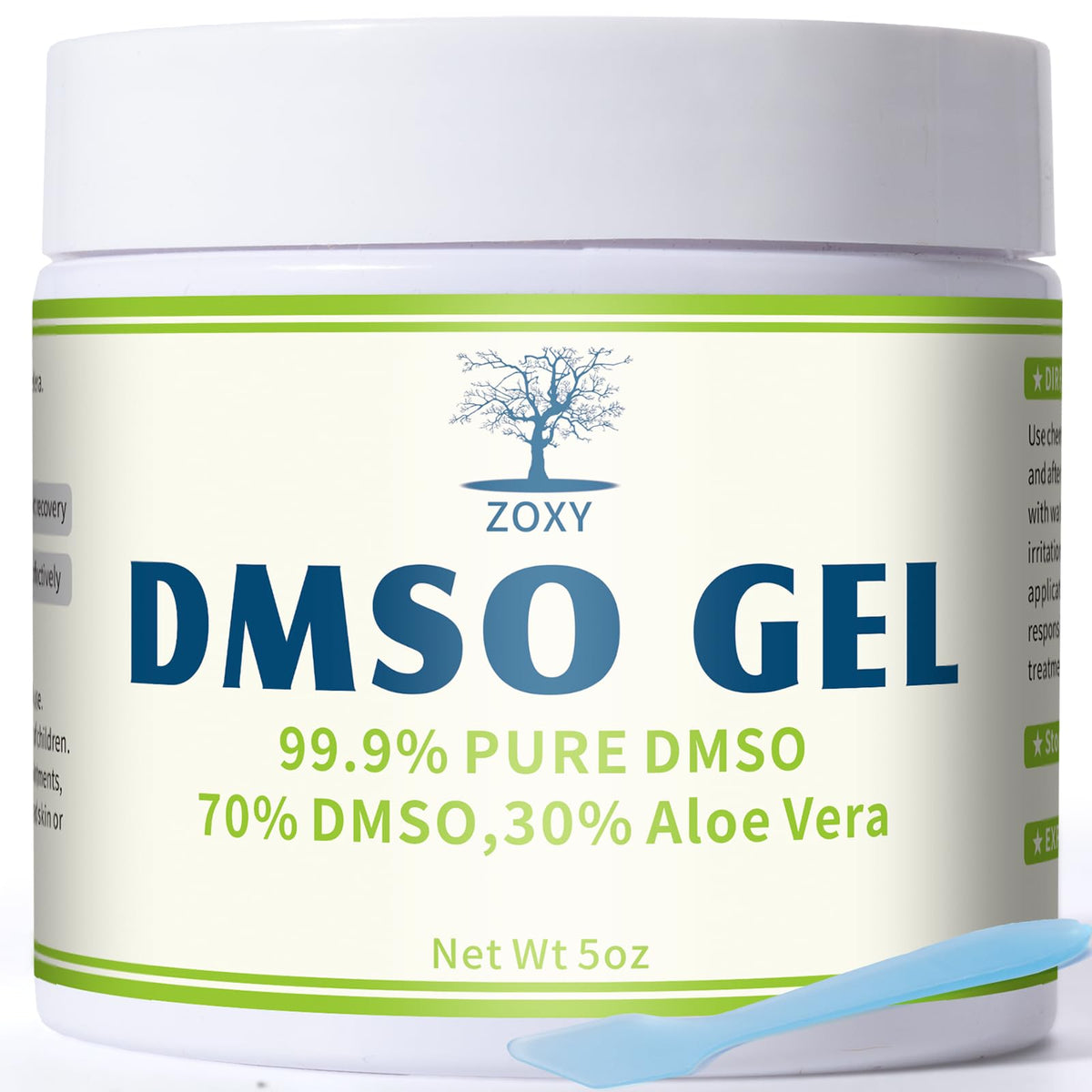 ZOXY DMSO Gel with Aloe Vera bottle, smooth, non-greasy after-exercise relief.
