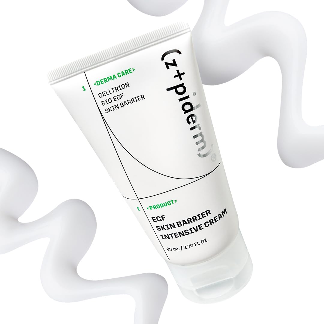 Zipiderm EGF cream bottle delivers deep hydration for dry skin.