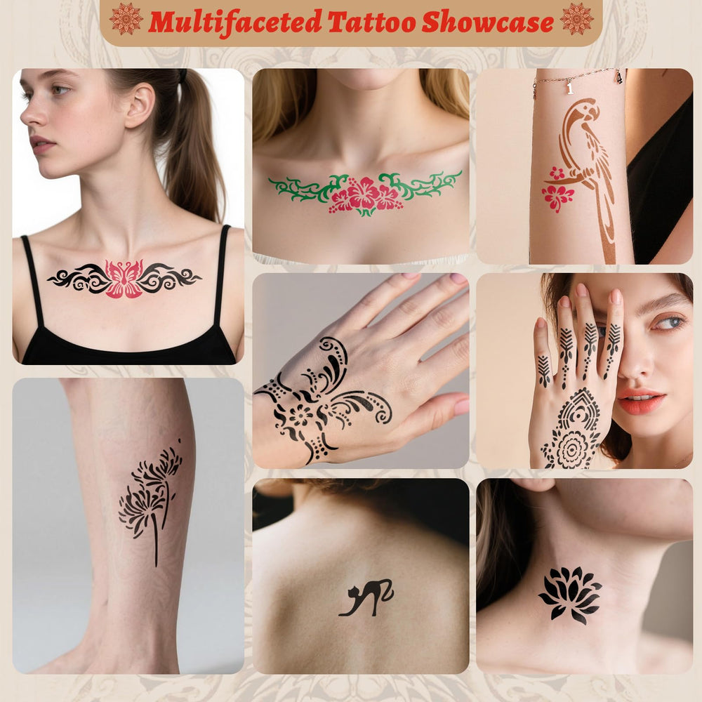 ZPTYCHZ tattoo designs sheet shows 21 large patterns for quick creative ideas.