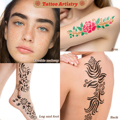 ZPTYCHZ temporary tattoo kit with four colors delivers bold, fade-resistant results.