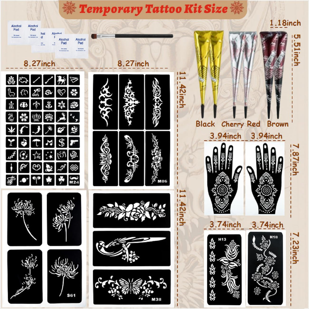 ZPTYCHZ reusable stencils provide precise designs for quick applications.