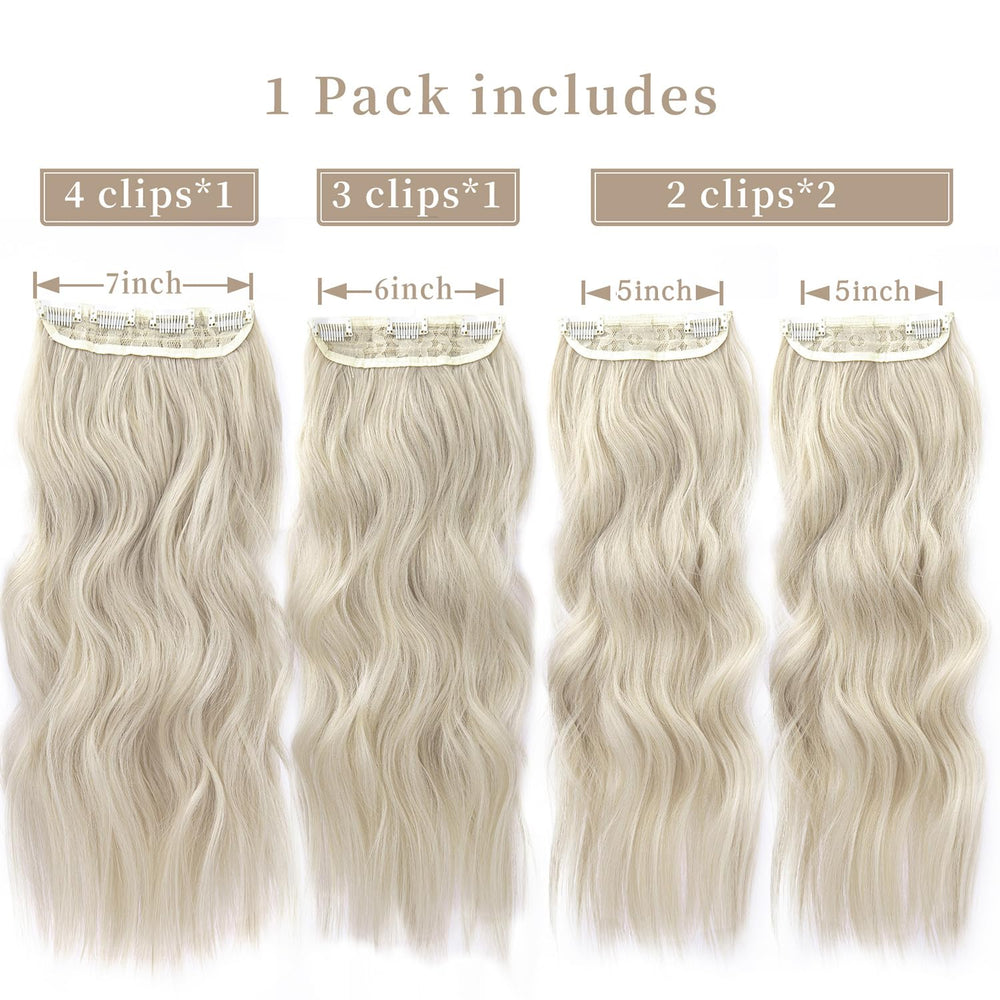 ZQIAN BEAUTY blonde clip-in extensions with 6-inch weft for natural volume.