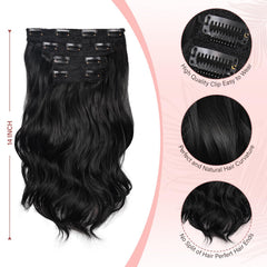 ZQIAN BEAUTY clip-in 7inch wide weft adds easy volume.