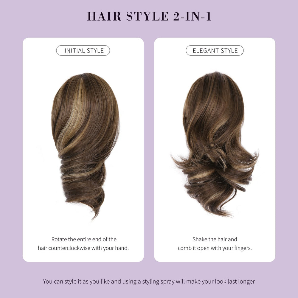 Texture detail of the curly hair from ZQIAN BEAUTY ponytail
