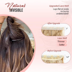 ZQIAN BEAUTY 6-inch wide weft in dark brown for easy styling