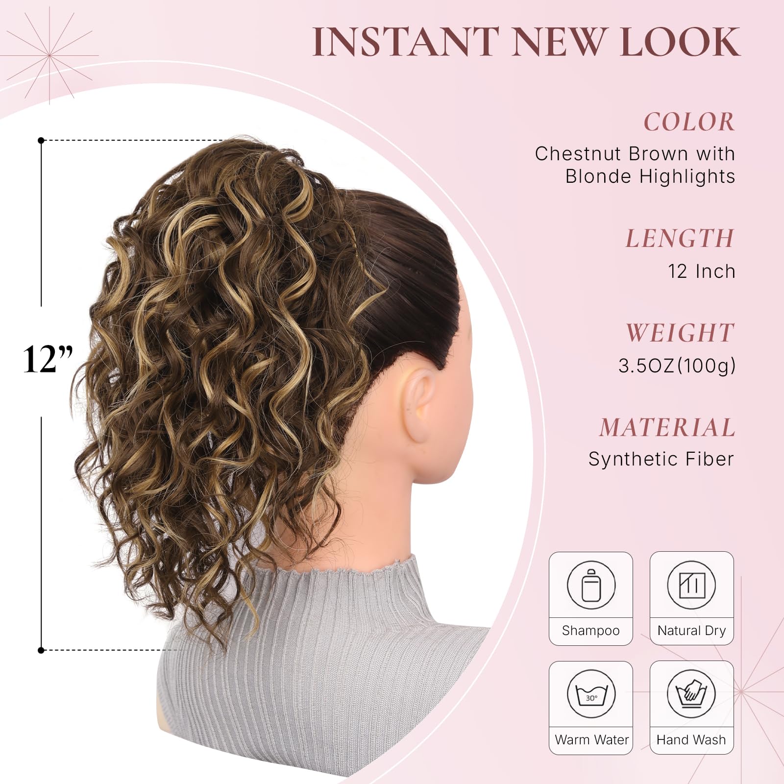 ZQIAN BEAUTY natural claw-clip ponytail blends seamlessly with hair for a smooth look.