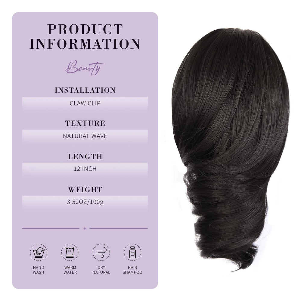 ZQIAN BEAUTY natural-look ponytail blends with hair for a fuller feel.