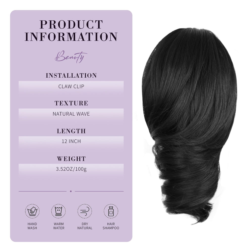 Soft synthetic fibers of the ZQIAN BEAUTY ponytail look natural and full