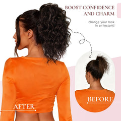 ZQIAN BEAUTY synthetic curly ponytail extension is lightweight and comfortable to wear.