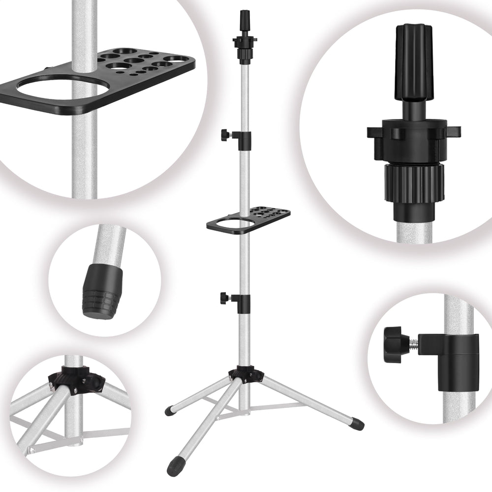 ZQIAN BEAUTY wig stand 360-degree rotation enables hands-free practice from any angle.