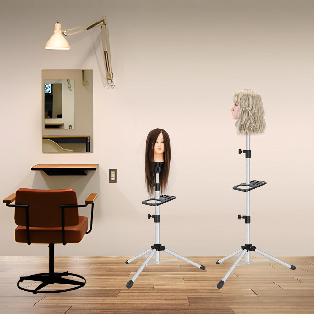 ZQIAN BEAUTY wig stand retractable rod adds flexibility for tall or compact setups.
