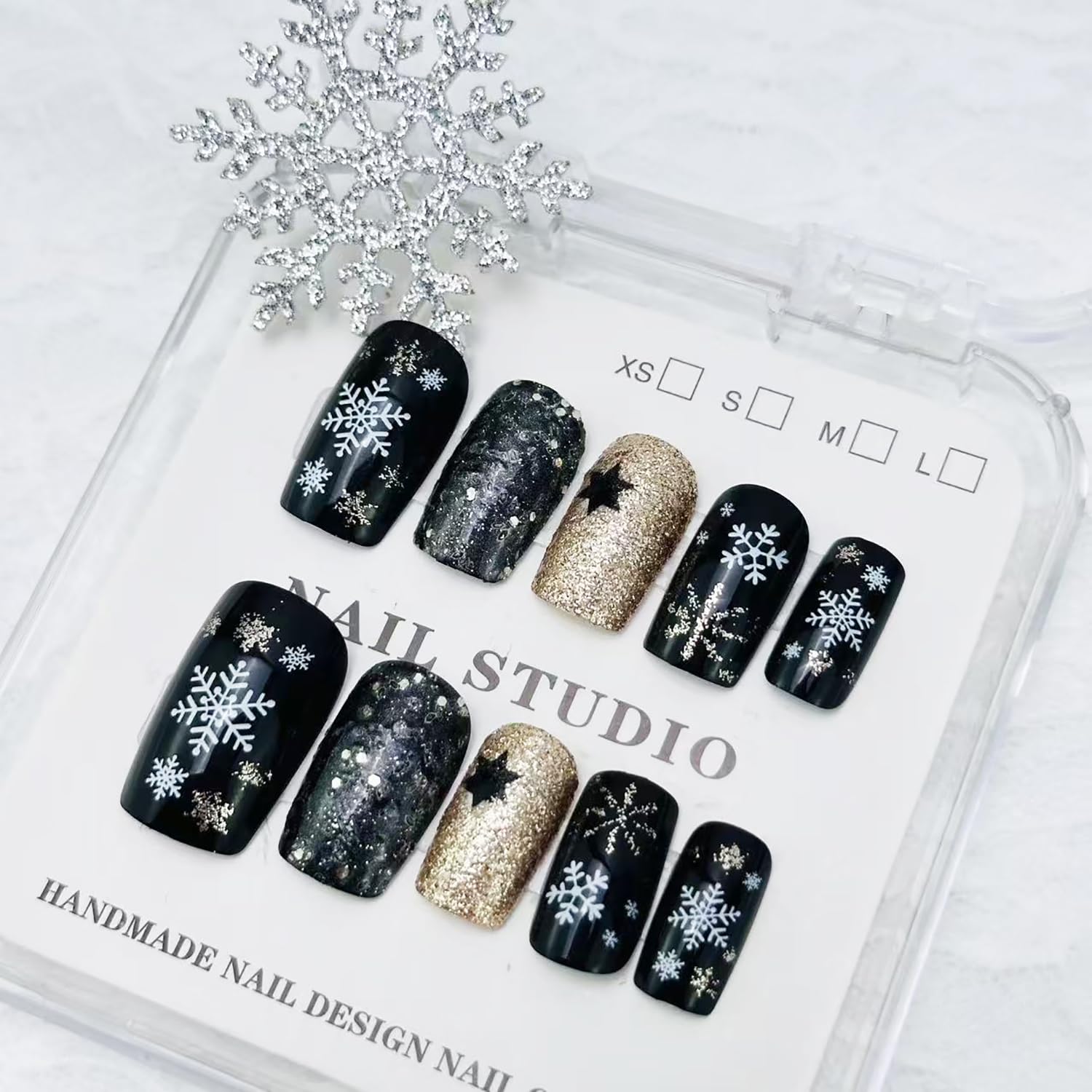 ZRETHFB snowflake art for parties adds seasonal charm to nails