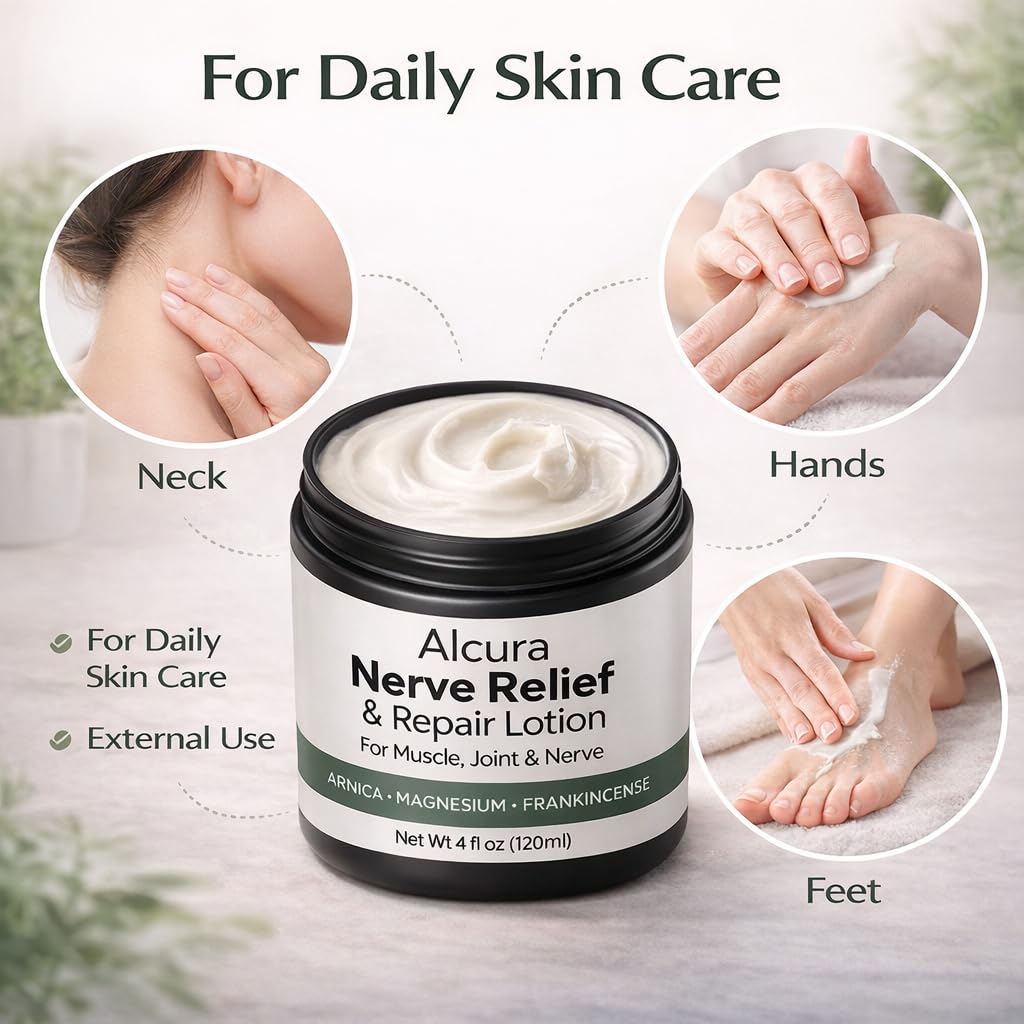 ZRNTVO Alcura Lotion with magnesium and arnica for a refreshing skin feel.