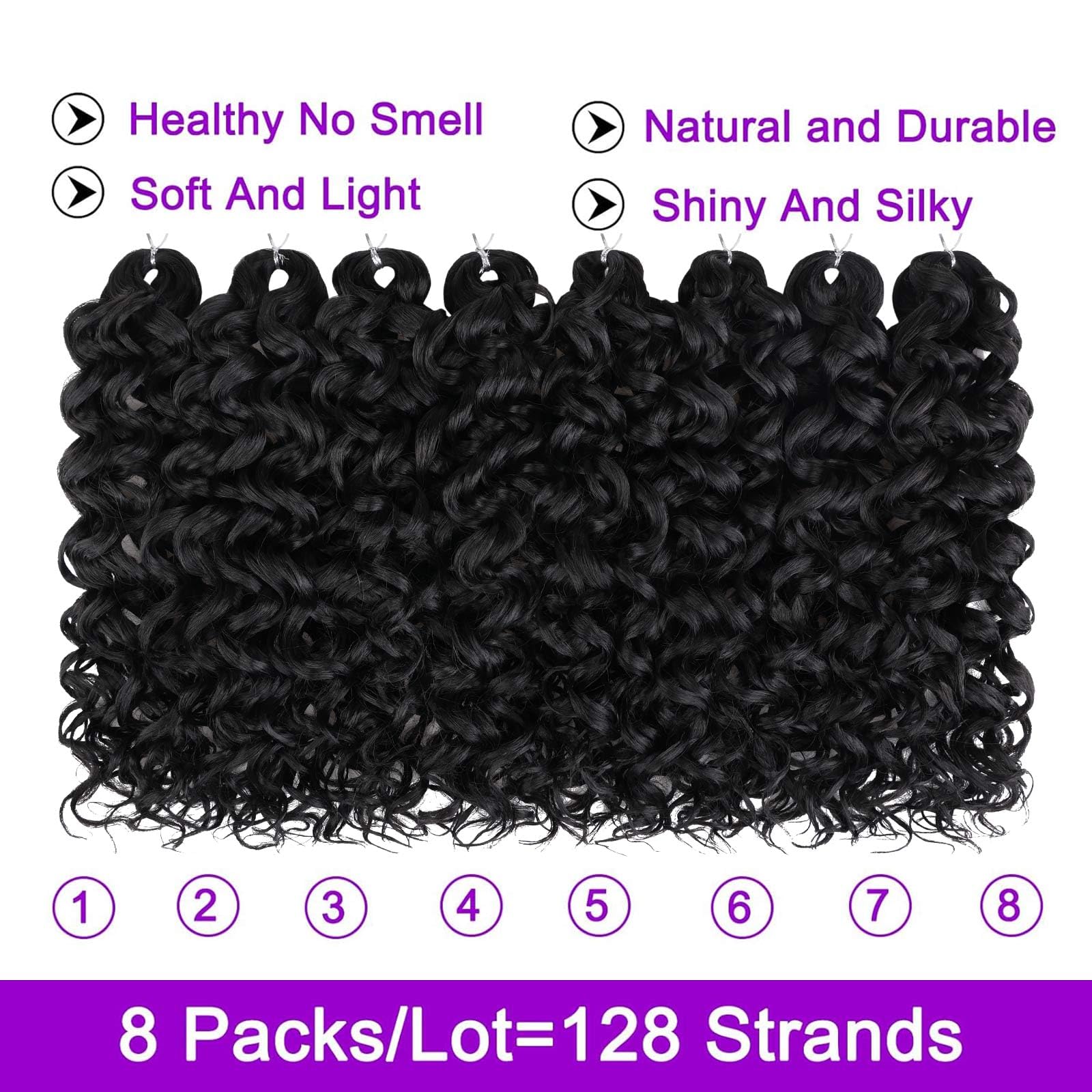 ZRQ GoGo Curl 10in crochet pack includes hook for easy application.