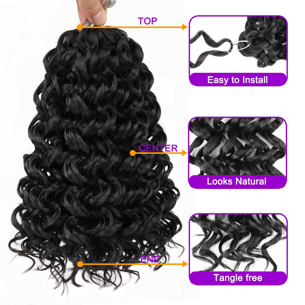ZRQ GoGo Curl 10in pre-looped strands reduce tangling during installation.