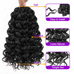 ZRQ GoGo Curl 10in pre-looped strands reduce tangling during installation.