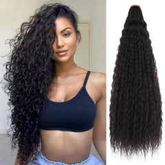 ZRQ pre looped Brazilian braids curly crochet hair water wave for quick full look