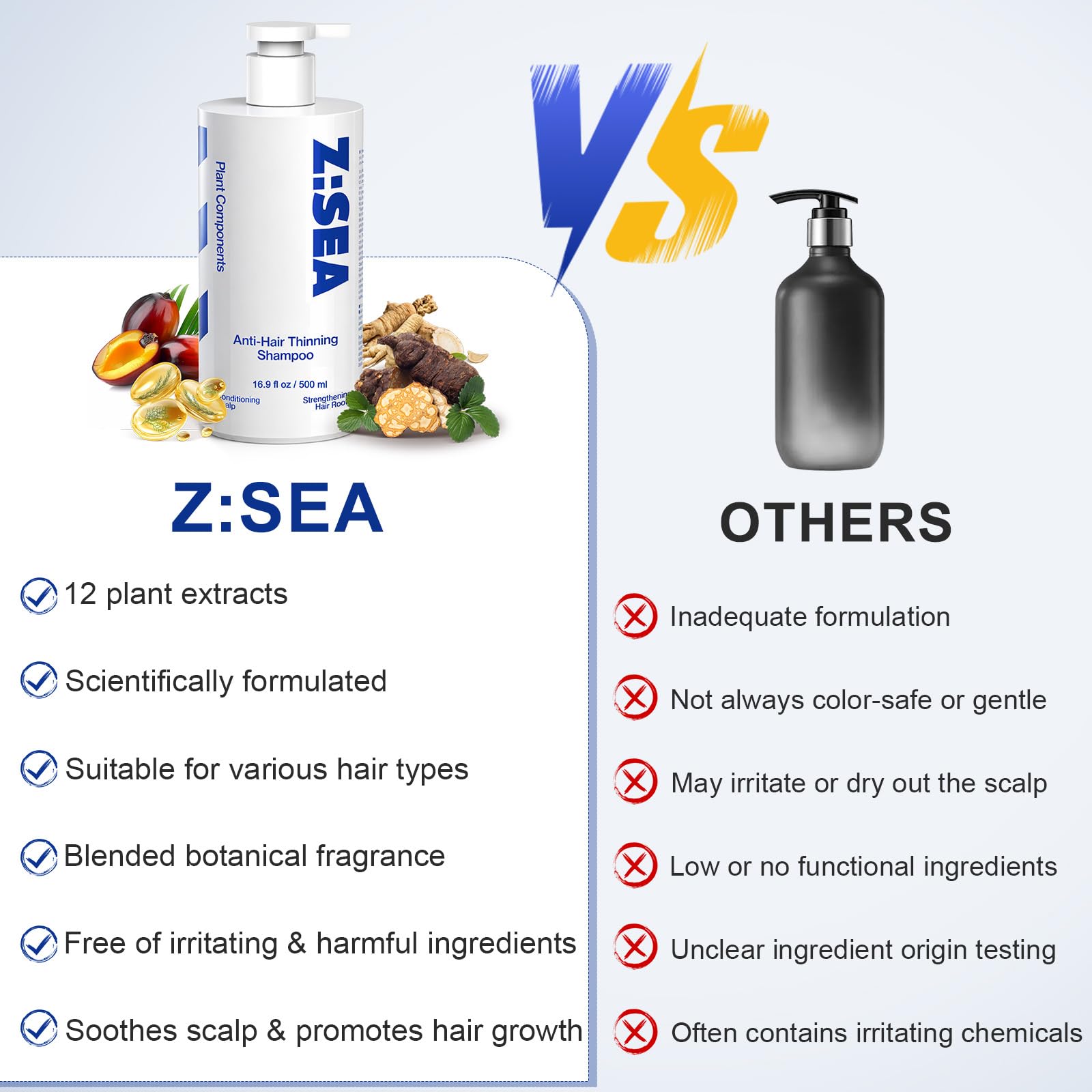 Daily use with Z:SEA refreshes the scalp and supports hygiene.