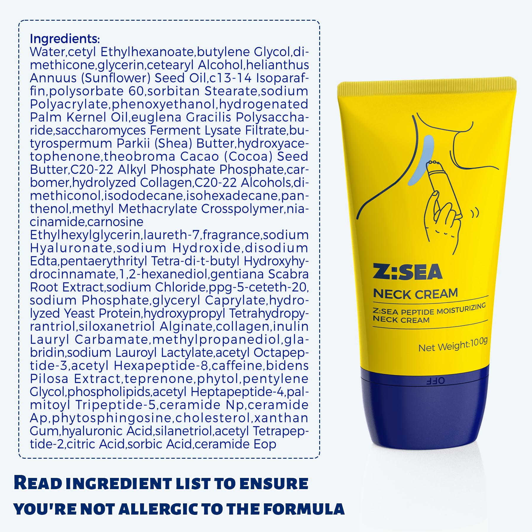 Z:SEA daily neck chest routine may help maintain a smoother complexion with regular use