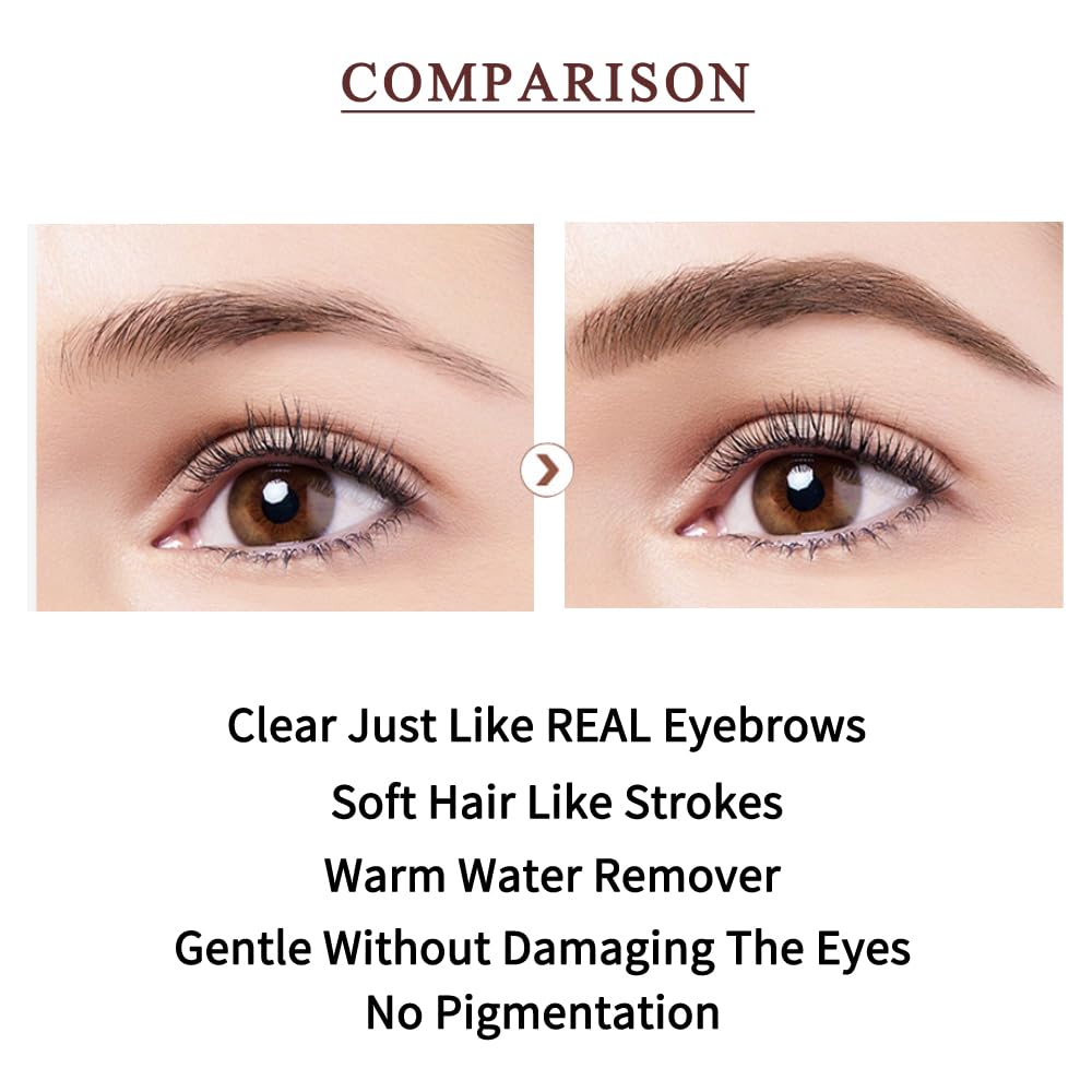 ZSSEMEI eyebrow pen used at 45-degree angle to create natural strokes.