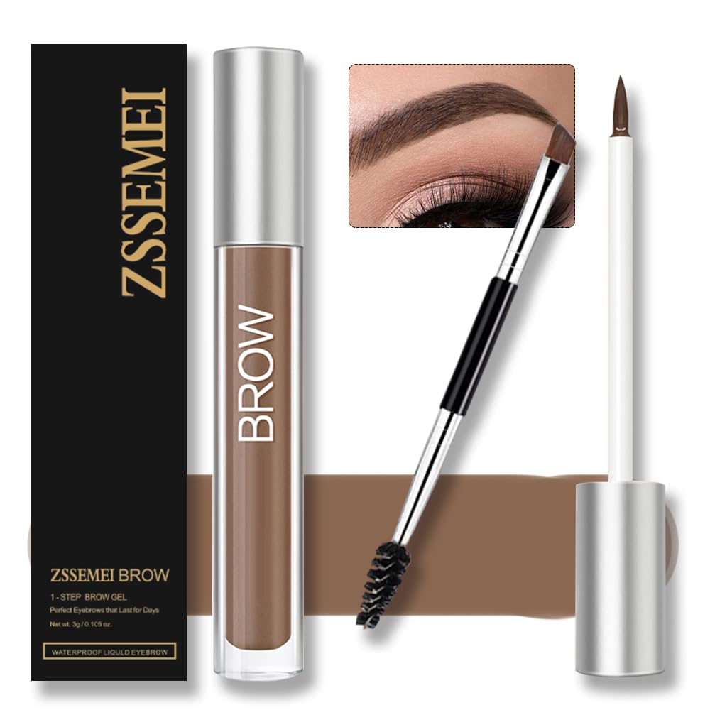 ZSSEMEI Auburn waterproof eyebrow gel packaging for on-the-go brow tint