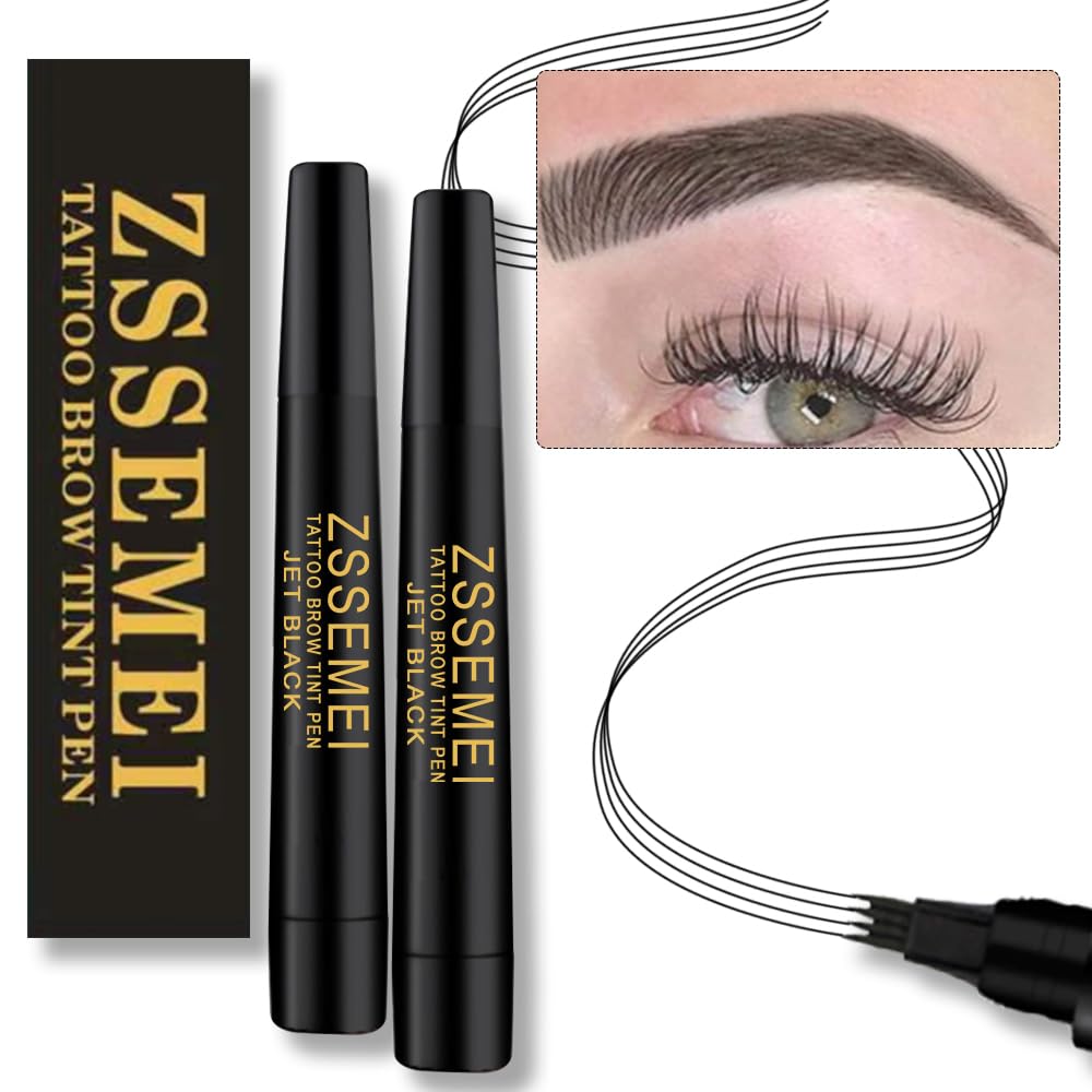 ZSSEMEI waterproof eyebrow pen showing lasting color for all day wear
