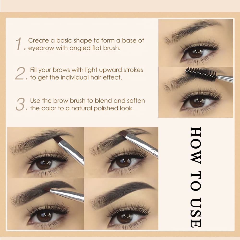 ZSSEMEI brow gel applicator brush provides precise, feather-like strokes.