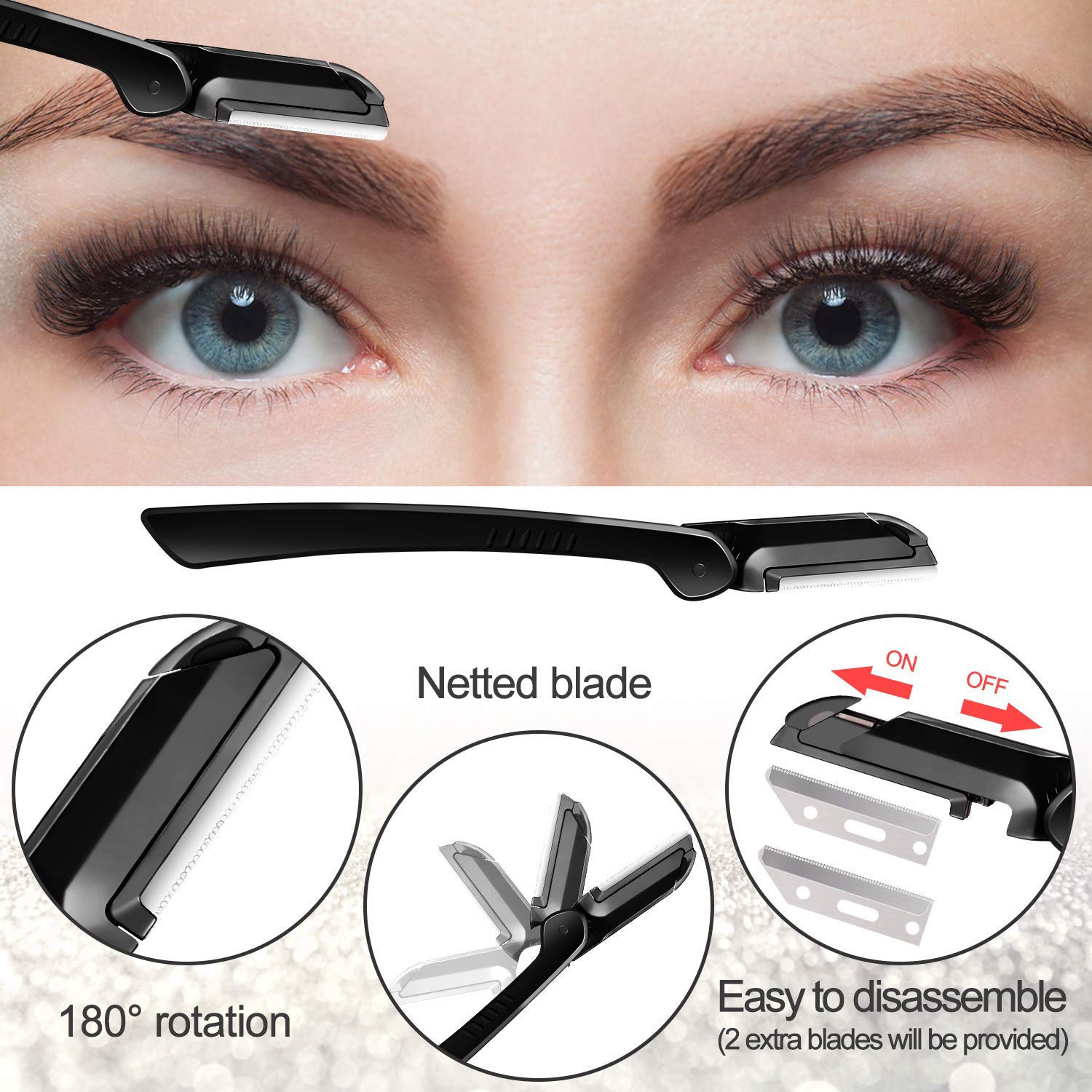 ZTRHYOO eyebrow brush helps pre-trim grooming and brush-up.