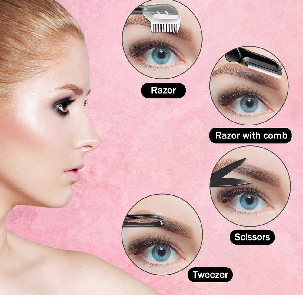 ZTRHYOO full set open showcases versatile brow grooming options.