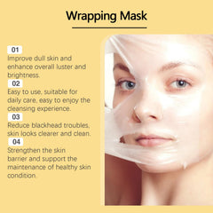ZTSGU Peel-off mask scene highlighting pore-tightening and evening skin tone.