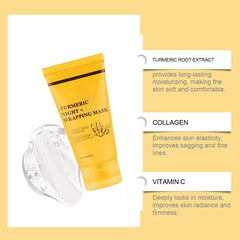 ZTSGU Turmeric collagen mask closeup showing nourishing formula for soft, smooth skin.