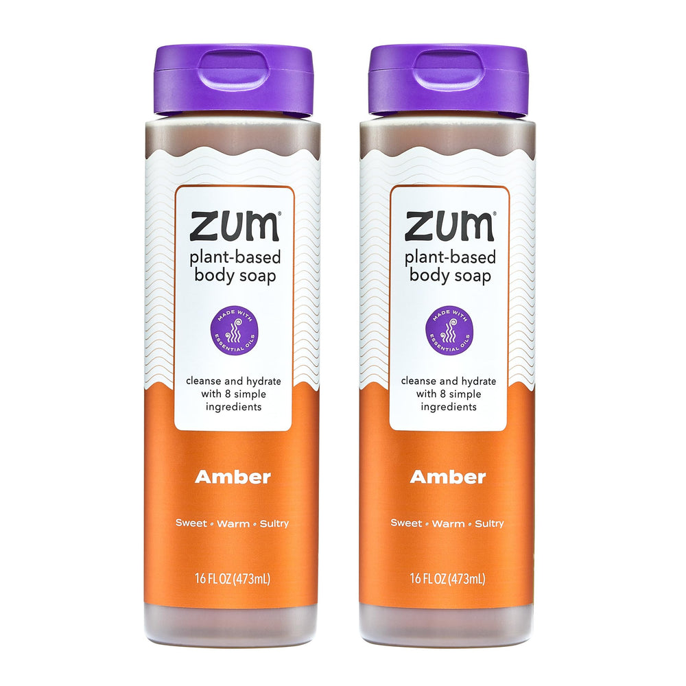 Zum Body Soap Amber bottle pour—rich lather for a luxurious cleanse.