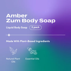 Zum Amber soap foam lather—creamy cleansing with soothing fragrance.