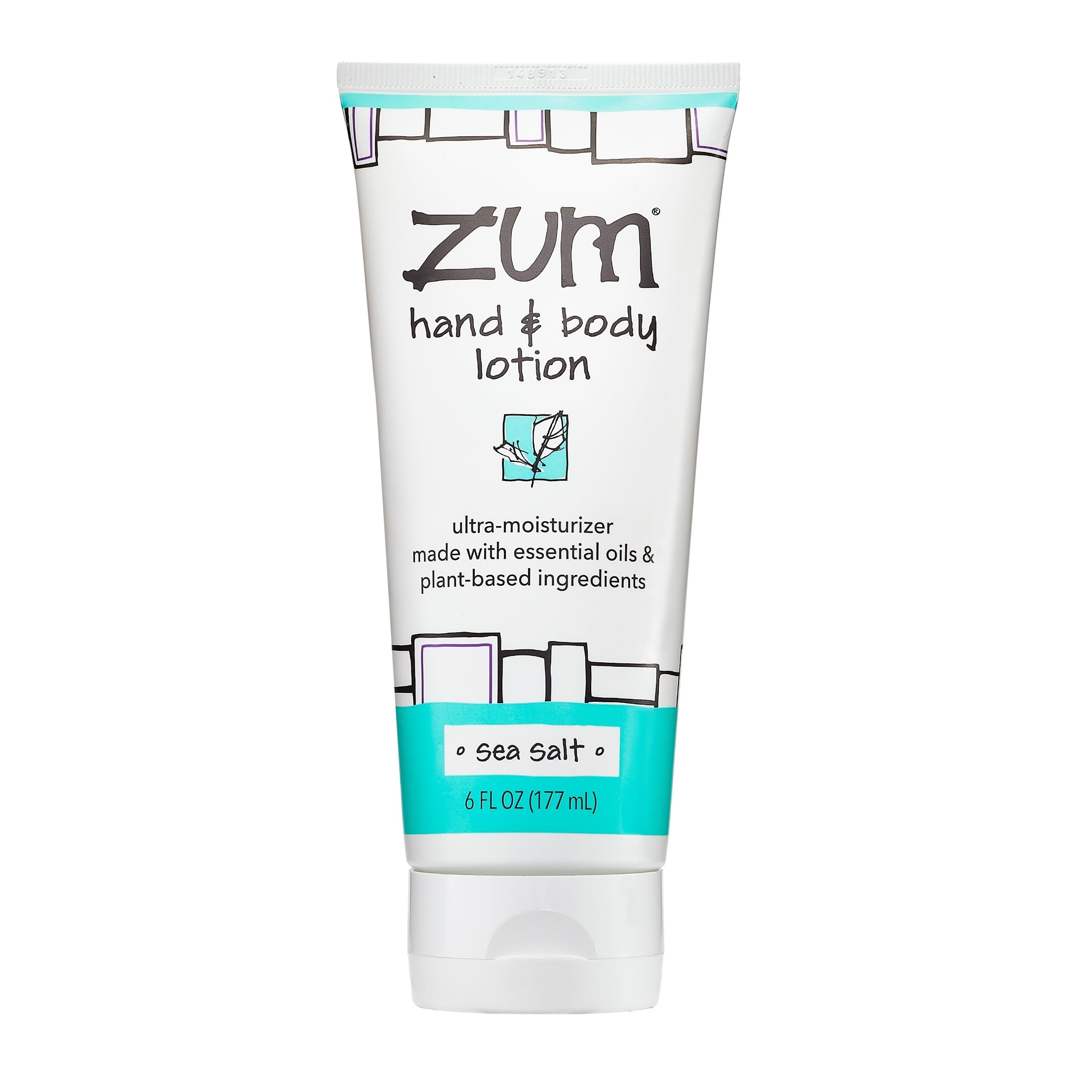 Zum Hand and Body Lotion Sea Salt bottle displayed for soft skin and fresh scent