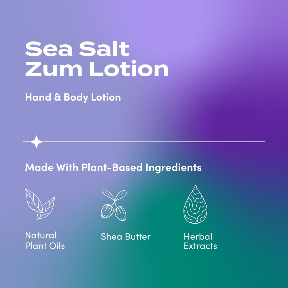 Zum Sea Salt lotion pump top ready for quick moisturization