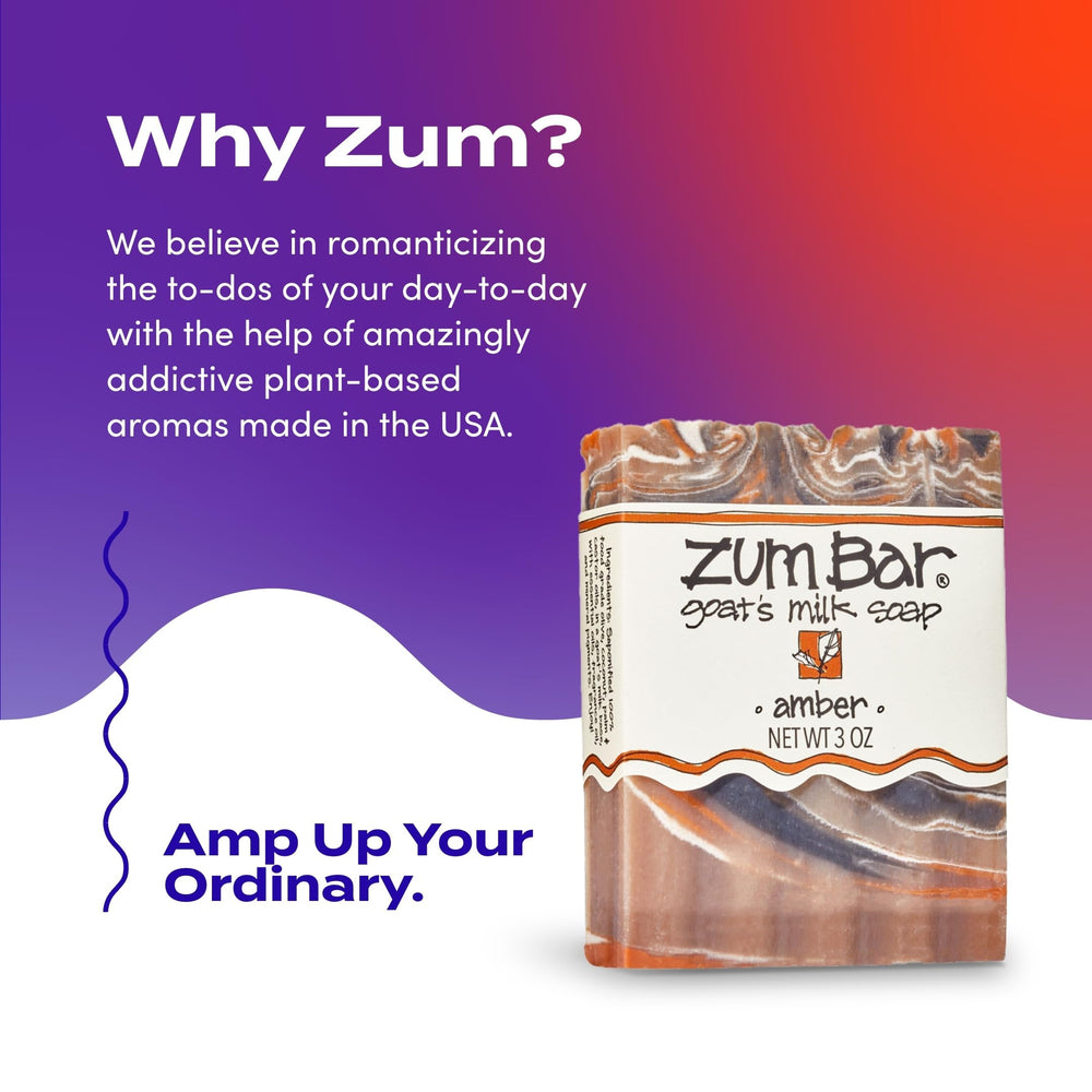 Zum Indigo Wild Goat Milk Soap Amber bar with lavender, vetiver and patchouli notes