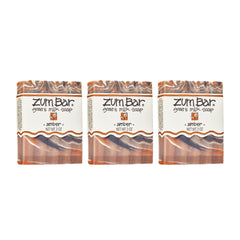 Zum Indigo Wild Goat Milk Soap Amber packaging highlighting natural ingredients.