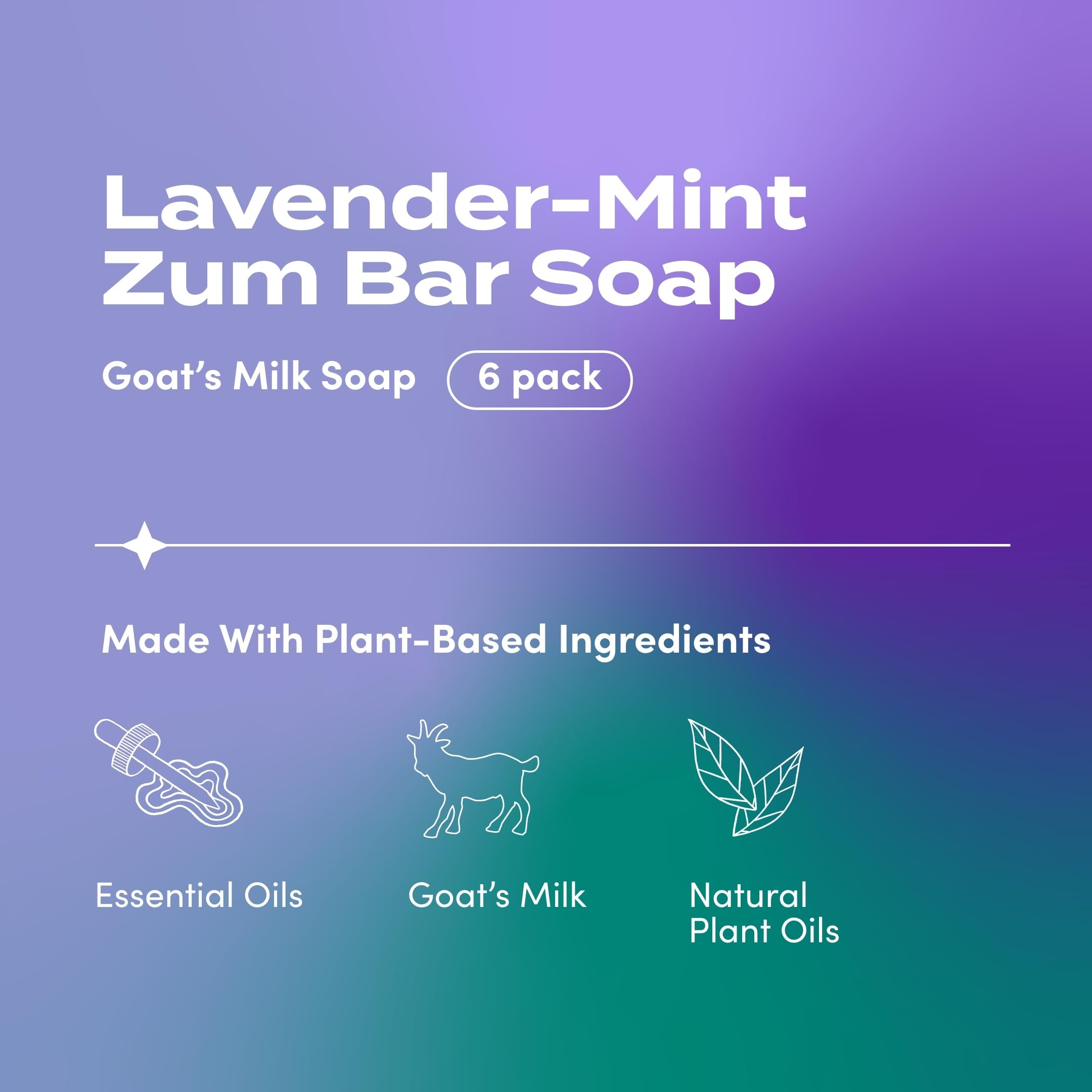 Zum Indigo Wild 3 oz goat milk soap pack featuring lavender mint bars