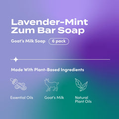 Zum Indigo Wild 3 oz goat milk soap pack featuring lavender mint bars