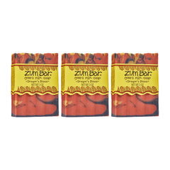 Zum Indigo Wild Goat's Milk Soap Bar Dragon's Blood packaging for a 3-pack.