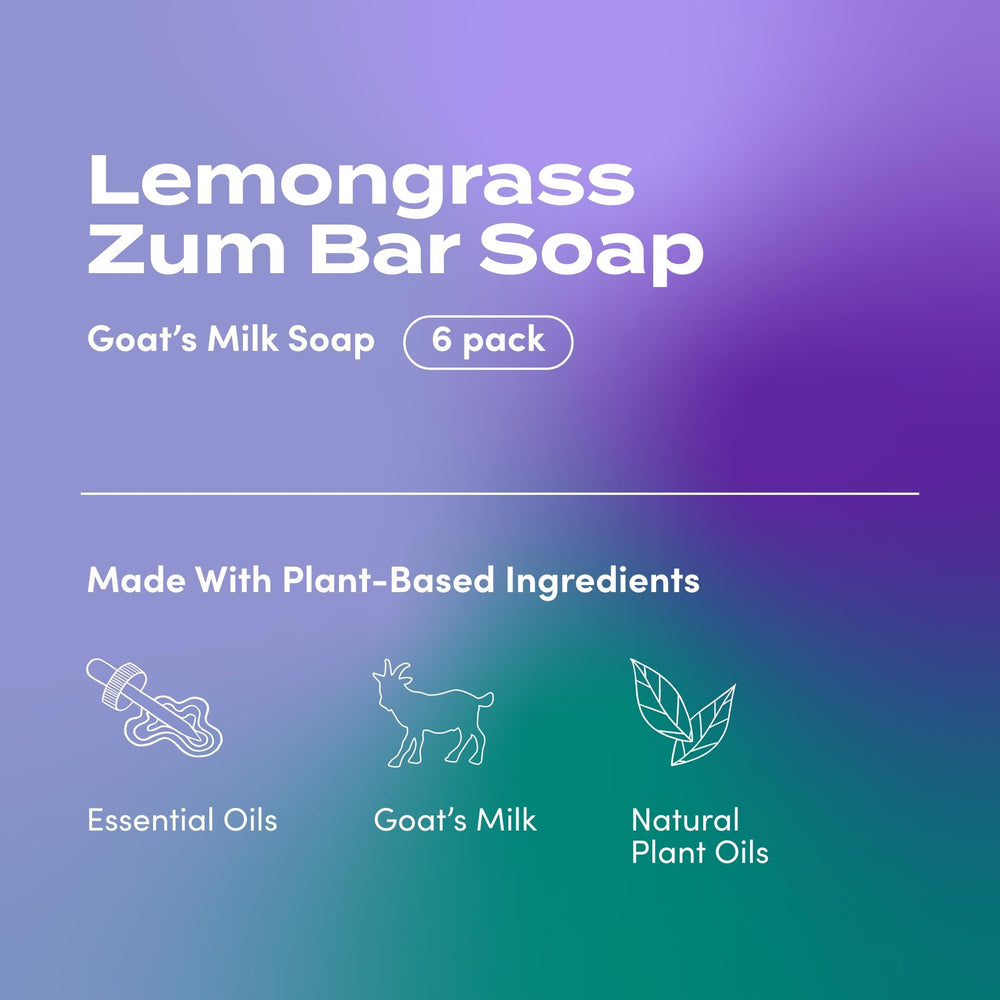 Zum Indigo Wild goat milk soap lemongrass bar closeup reveals creamy lather