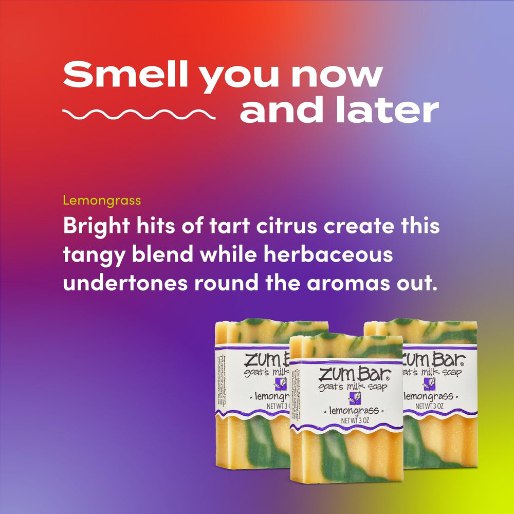 Zum Indigo Wild lemongrass soap unwrapped reveals natural ingredients