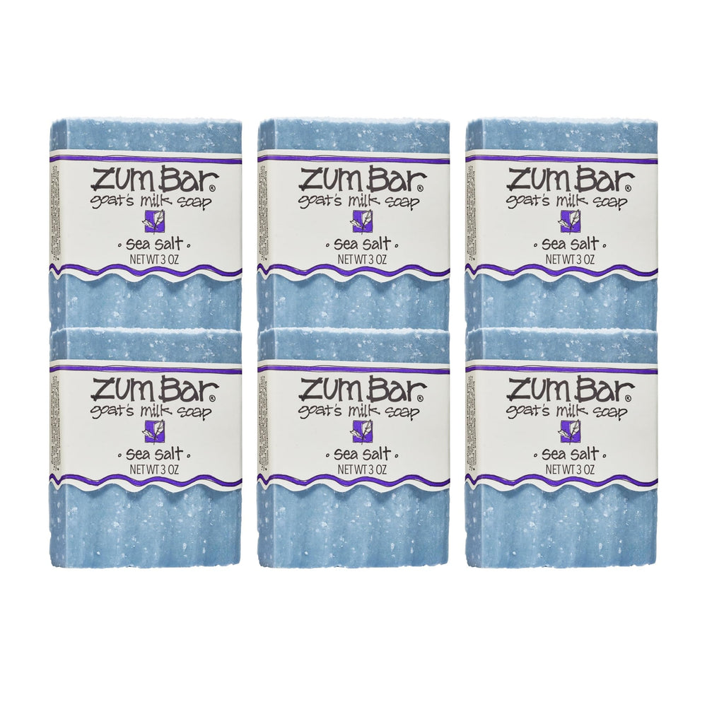 Zum Indigo Wild Goat Milk Soap Bar Sea Salt front view, gentle cleansing for hands and body