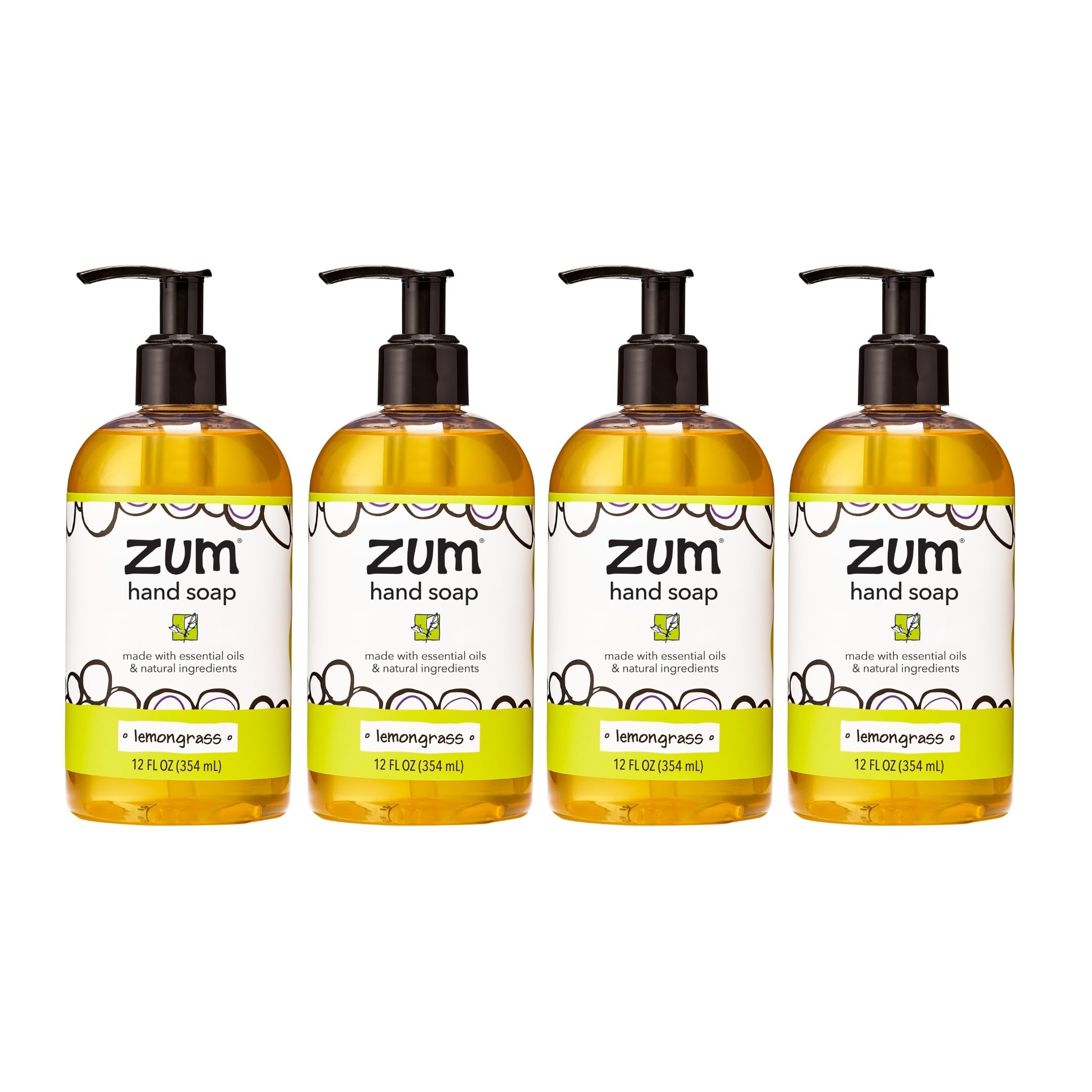 Zum Indigo Wild Hand Soap pump action demonstrating easy dispensing for quick handwashing.
