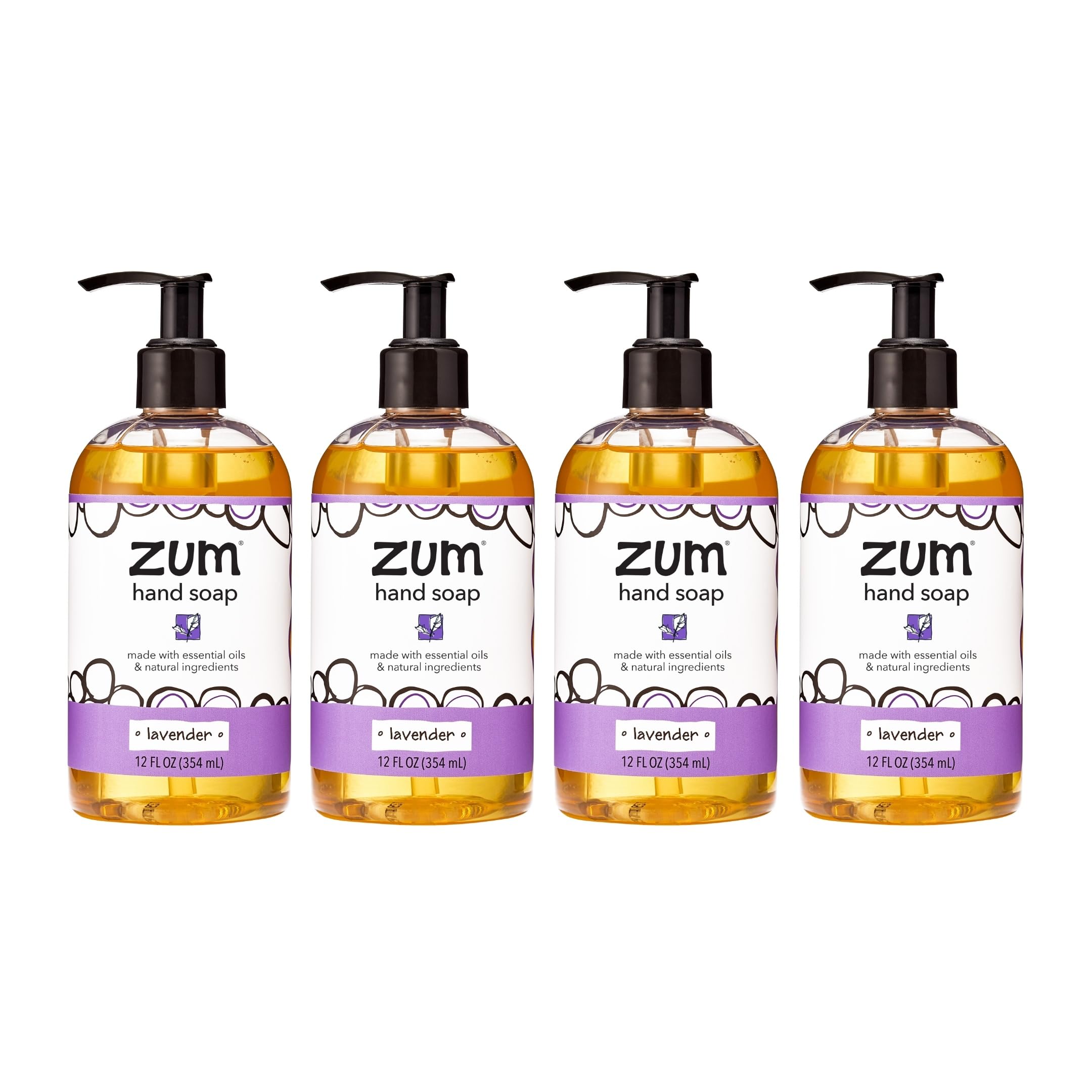Zum Indigo Wild hand soap pump with lavender aroma and rich lather.
