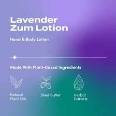 Close-up of hands applying Indigo Wild Lavender lotion for moisturized skin.